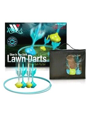WILDSIDE: XRAY GLOW-IN-THE-DARK: LAWN DARTS: 7-PIECE SET: KIDS: ADULTS: NEW:NIB